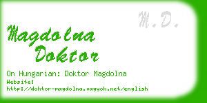 magdolna doktor business card